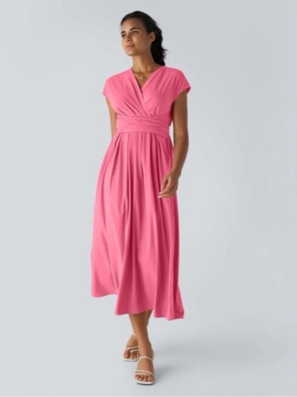 Halara Breezeful Hot Pink Quick Dry Midi Dress Size Medium